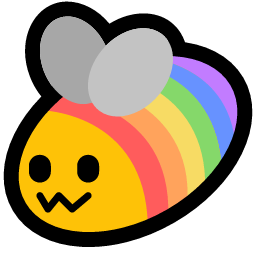 emoji bee_flag_rainbow bee flag rainbow emoji