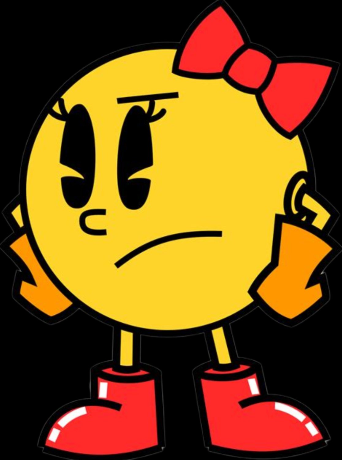 unamused Ms. Pac-Man