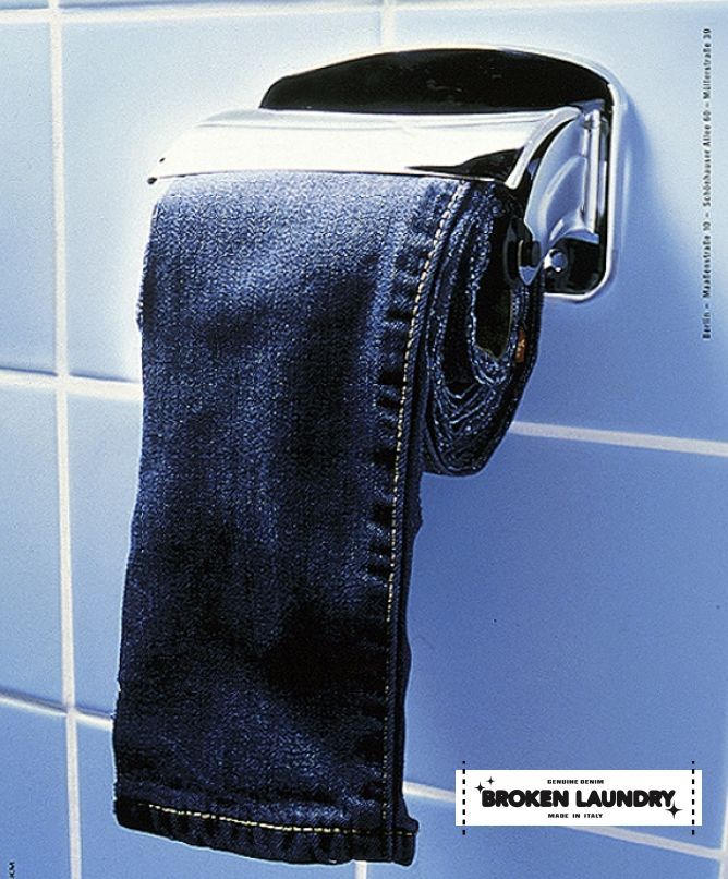 Jeans toilet paper