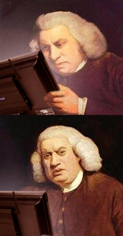 Samuel Johnson reading
