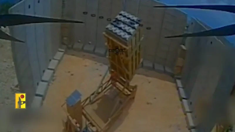 Drone before crashing into iron dome position.
