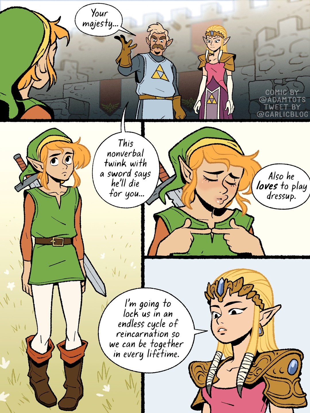 A 4 panel comic by AdamTots.