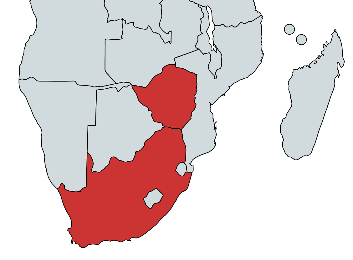 A map highlighting the two countries mentioned above.