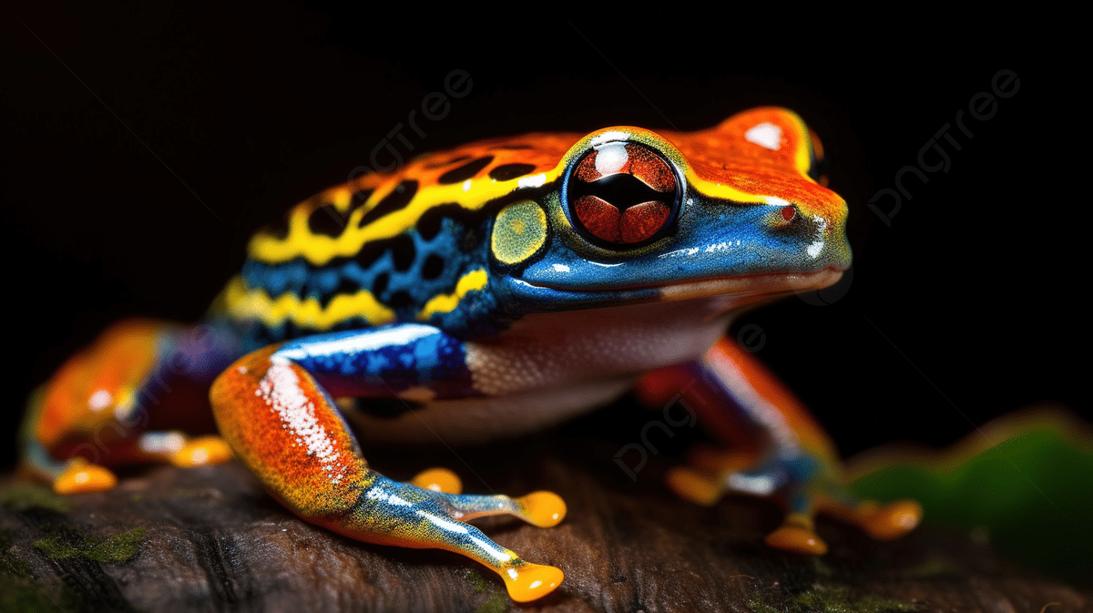 A colorful frog