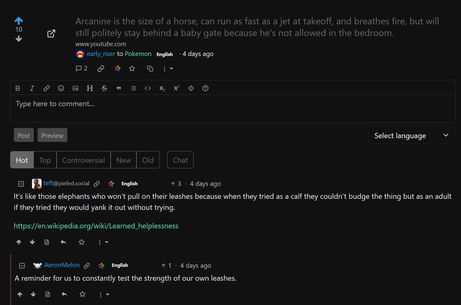 I just wanted to talk about Pokemon!