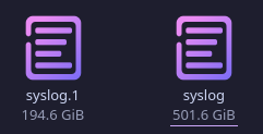 500GiB syslog