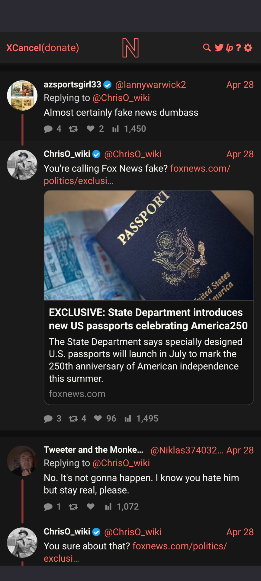 magats calling fox news fake news