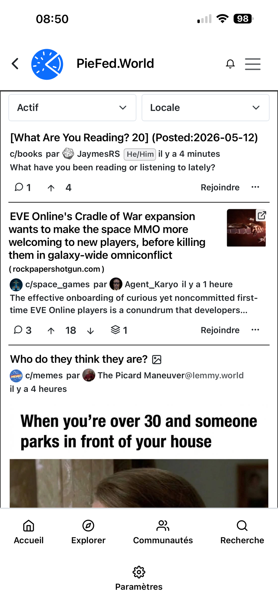 Piefed.world as a PWA