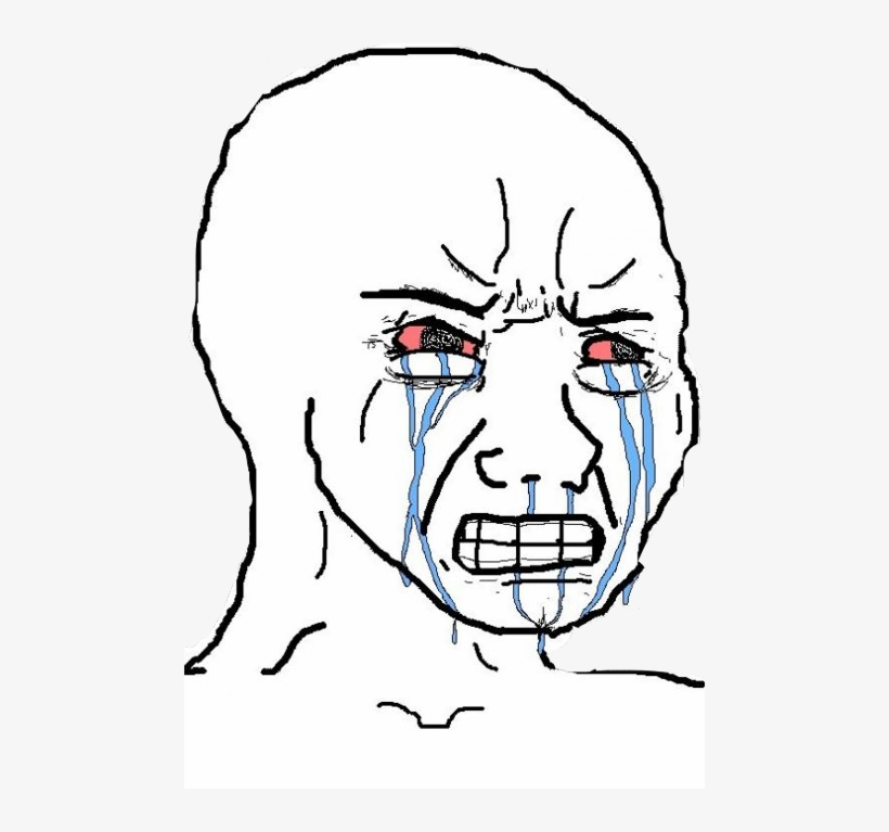 Rage crying meme.