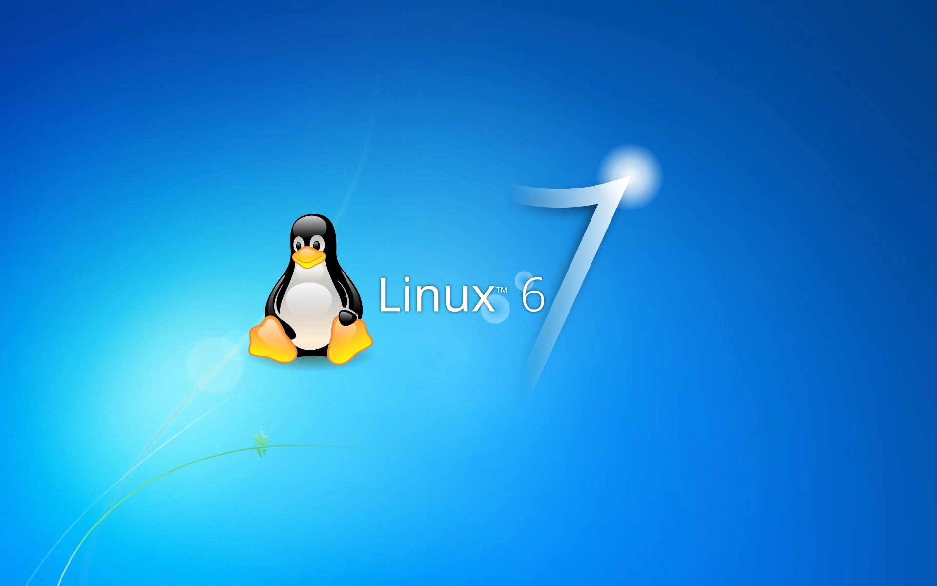 Almost the same image as in the starting post, but instead "Linux™ 7" the title is "Linux™ 6". So putting everything together, it reads as "Linux 6 7"
