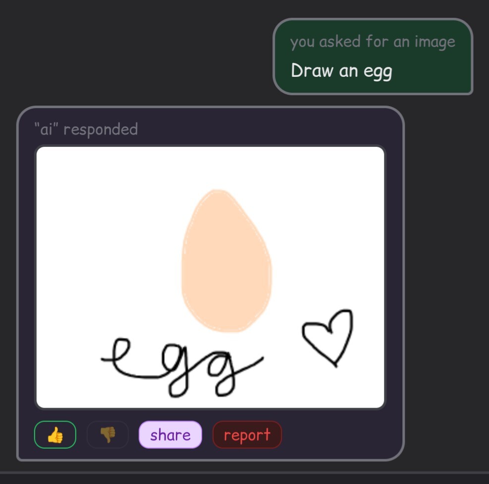 a drawing of an egg with a heart next to it