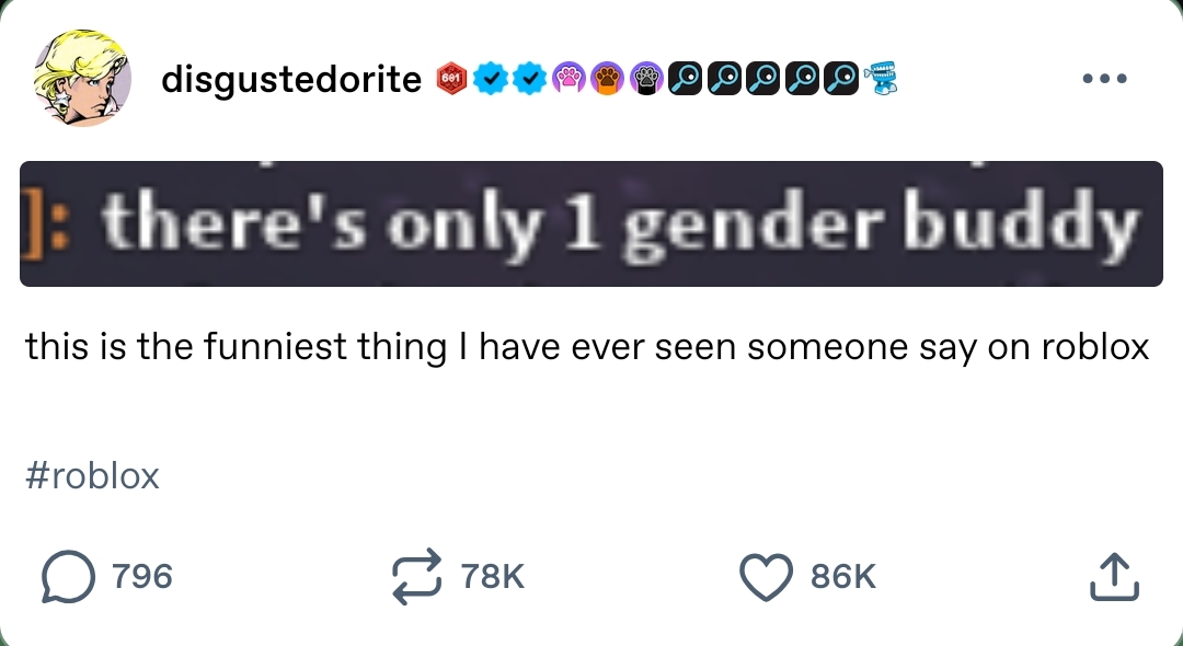 There's only 1 gender, buddy