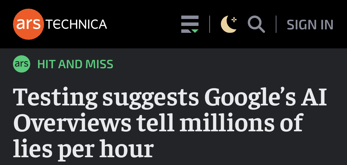 Ars headline